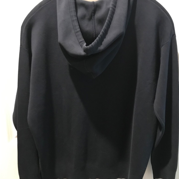 Vince washed hoodie-luxury sweater sweatshirt in navy - Picture 5 of 13